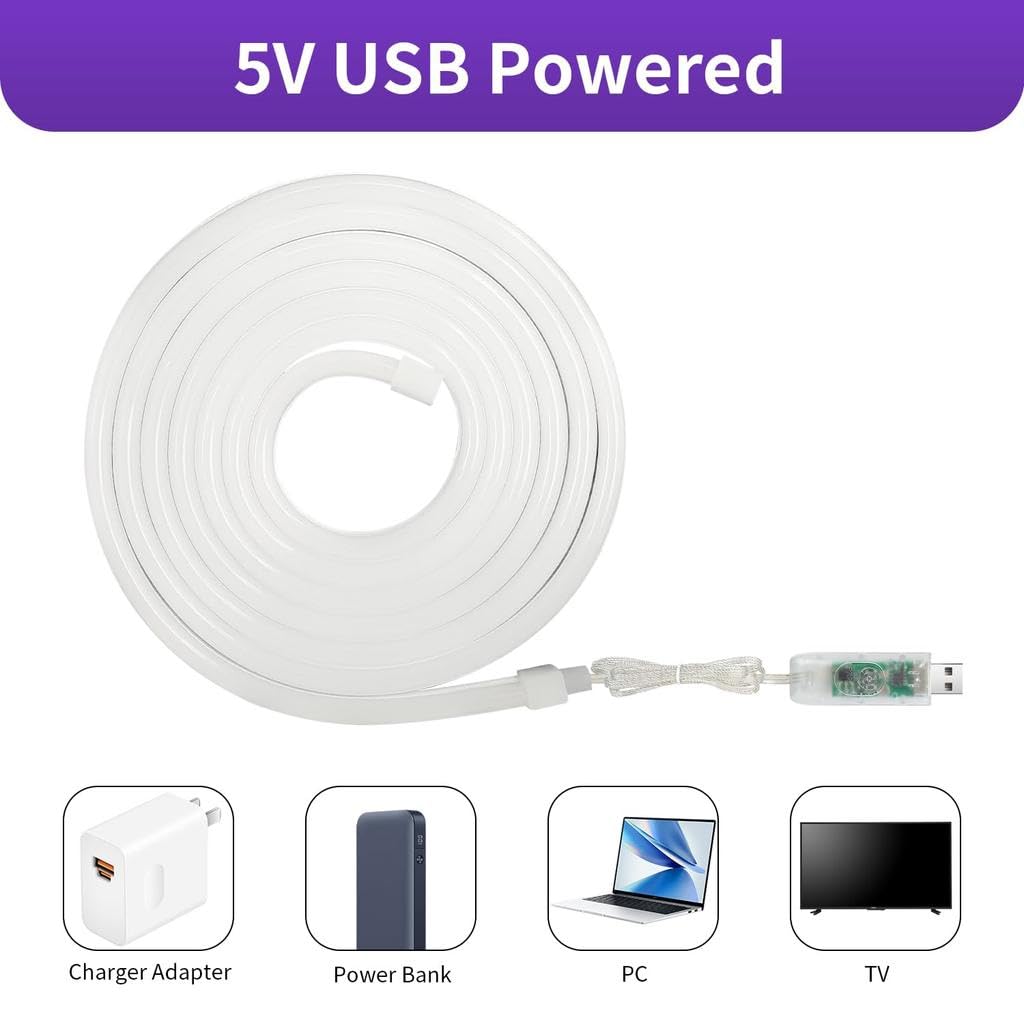 Cyclone Smart Neon Strip Light (5 Meter, DC 5V)